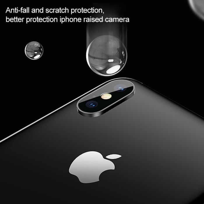 Para iPhone XS Max Aleación de titanio Protector de lente de cámara de metal Película de vidrio templado