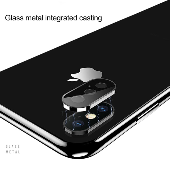 Para iPhone XS Max Aleación de titanio Protector de lente de cámara de metal Película de vidrio templado
