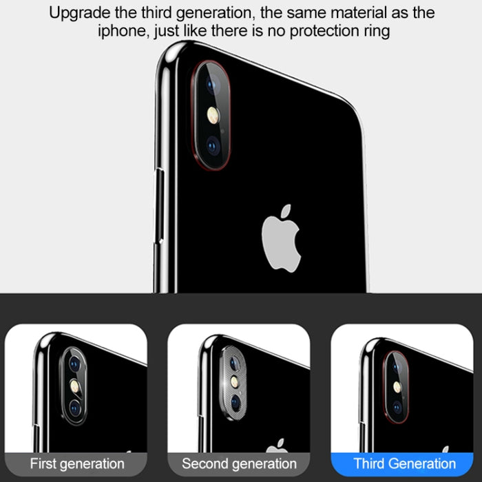 Para iPhone XS Max Aleación de titanio Protector de lente de cámara de metal Película de vidrio templado
