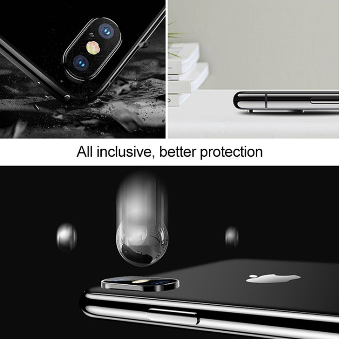Para iPhone XS Max Aleación de titanio Protector de lente de cámara de metal Película de vidrio templado