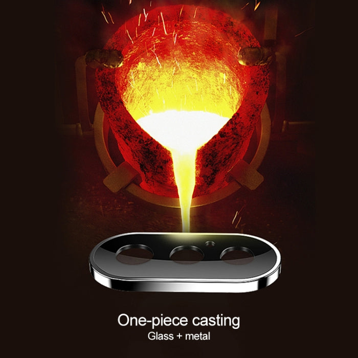 Para iPhone XS Max Aleación de titanio Protector de lente de cámara de metal Película de vidrio templado