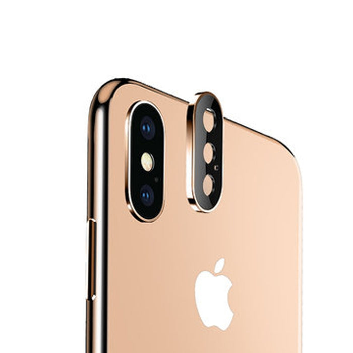 Para iPhone XS Max Aleación de titanio Protector de lente de cámara de metal Película de vidrio templado