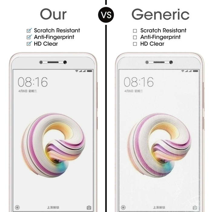 10 PCS para Xiaomi Redmi 5A 0.26mm 9H Dureza superficial 2.5D Protector de pantalla de vidrio templado con borde curvo, For Redmi 5A