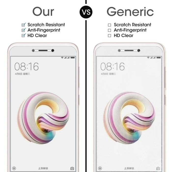 Para Xiaomi Redmi 5A 0.26mm 9H Dureza superficial 2.5D Protector de pantalla de vidrio templado con borde curvo, For Redmi 5A