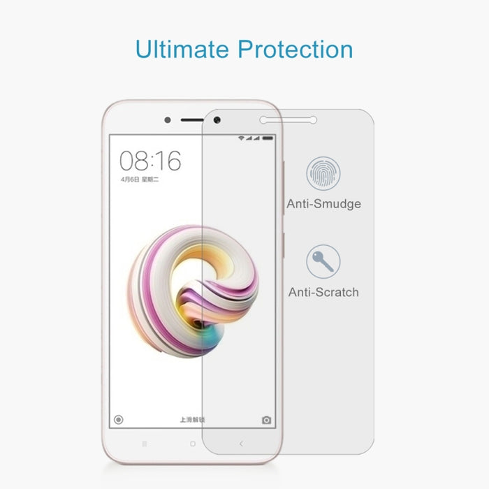 Para Xiaomi Redmi 5A 0.26mm 9H Dureza superficial 2.5D Protector de pantalla de vidrio templado con borde curvo, For Redmi 5A