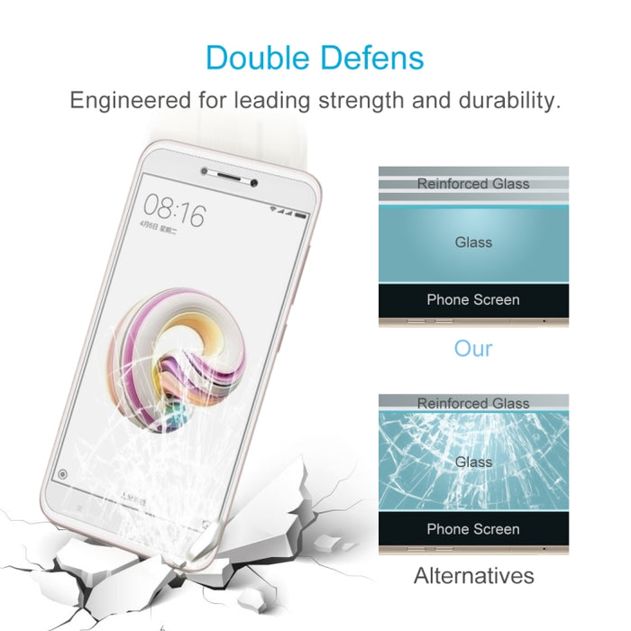 Para Xiaomi Redmi 5A 0.26mm 9H Dureza superficial 2.5D Protector de pantalla de vidrio templado con borde curvo, For Redmi 5A