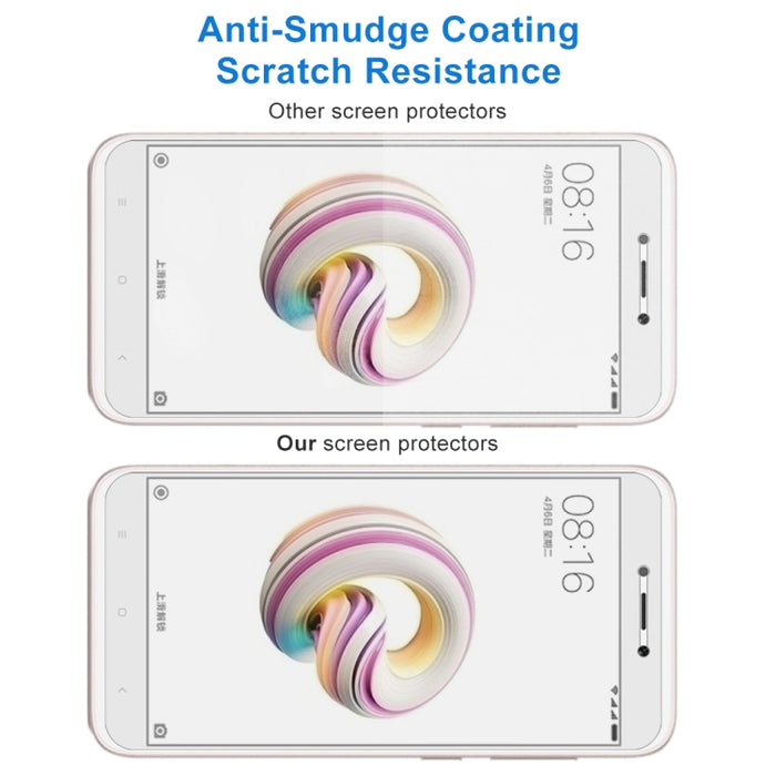 Para Xiaomi Redmi 5A 0.26mm 9H Dureza superficial 2.5D Protector de pantalla de vidrio templado con borde curvo, For Redmi 5A