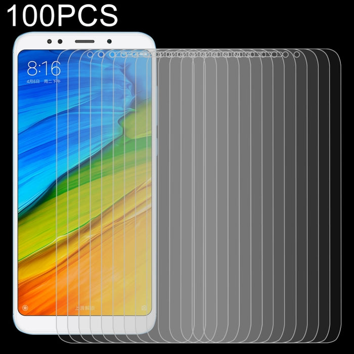 100 PCS para Xiaomi Redmi 5 Plus 0.26mm 9H Dureza superficial 2.5D Protector de pantalla de vidrio templado con borde curvo, For Redmi 5 Plus