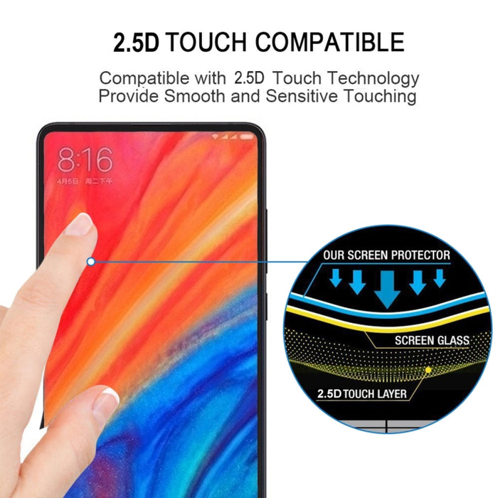 Película de vidrio templado totalmente adhesiva de pantalla completa de 0,33 mm 9H 2.5D para Xiaomi Mi Mix 2S, For Mi Mix 2S