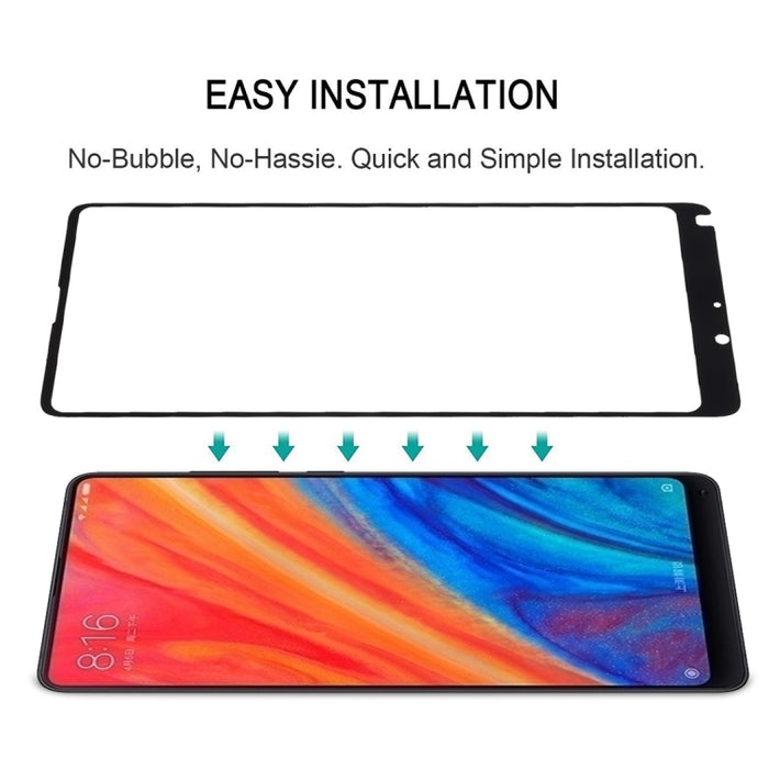 Película de vidrio templado totalmente adhesiva de pantalla completa de 0,33 mm 9H 2.5D para Xiaomi Mi Mix 2S, For Mi Mix 2S