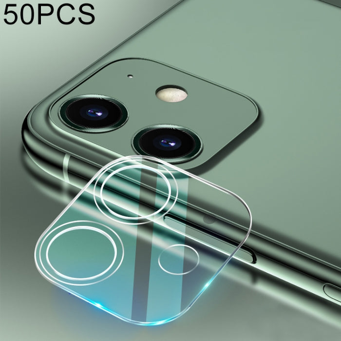 Para iPhone 11 50 piezas HD Protector de lente de cámara trasera Película de vidrio templado
