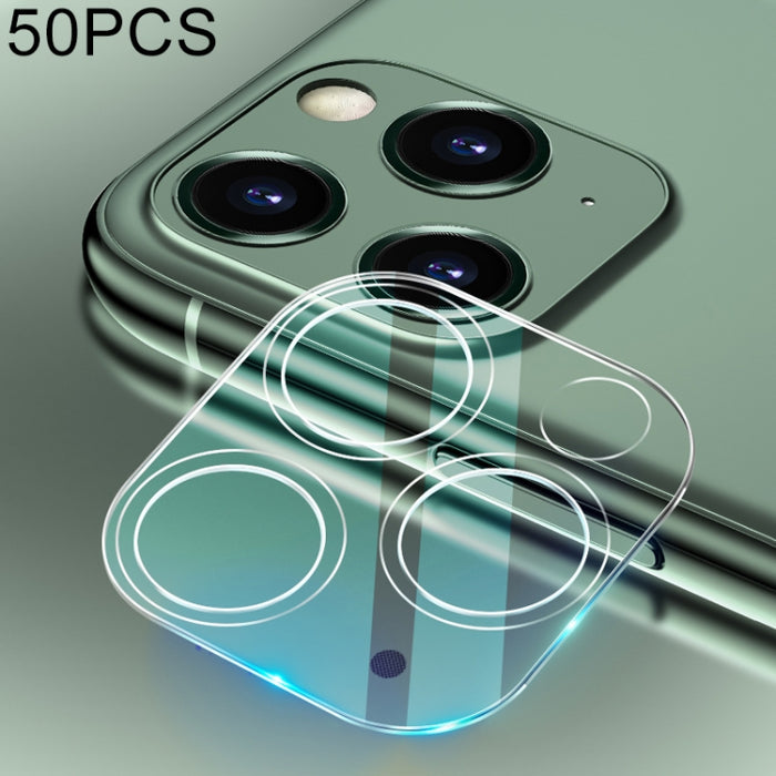 Para iPhone 11 Pro 50 piezas HD Protector de lente de cámara trasera Película de vidrio templado