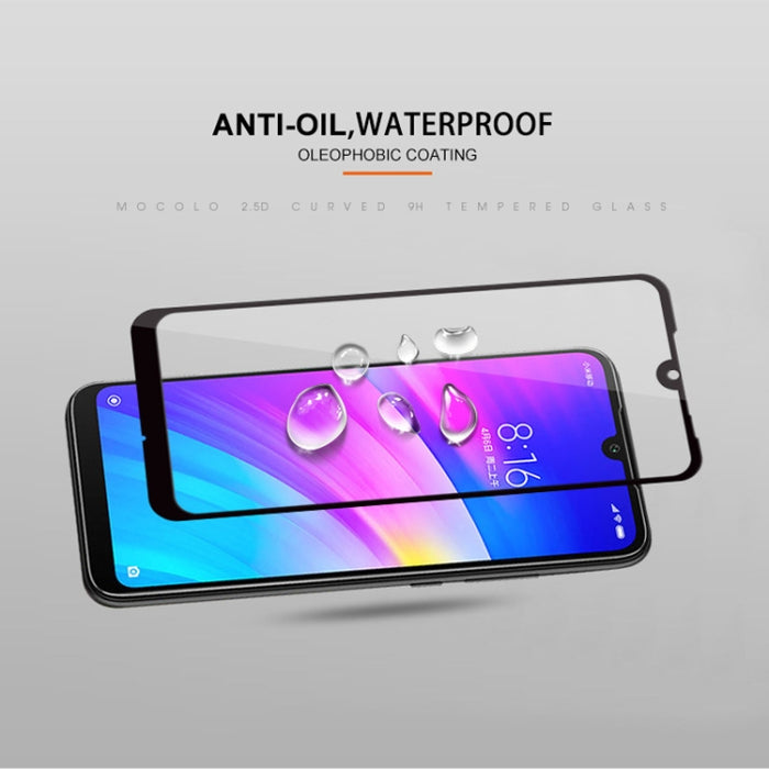 mocolo 0.33mm 9H 2.5D Película de vidrio templado con pegamento completo para Xiaomi Redmi 7, For Xiaomi Redmi 7