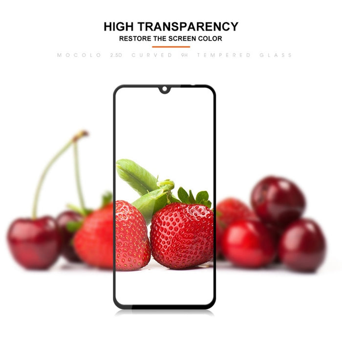 mocolo 0.33mm 9H 2.5D Película de vidrio templado con impresión de seda para Xiaomi Mi 9, Xiaomi Mi 9