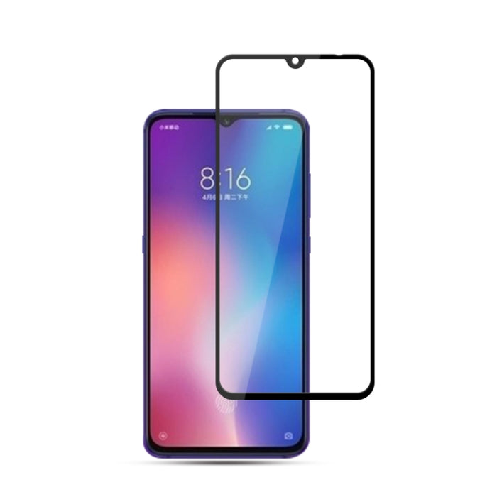 mocolo 0.33mm 9H 2.5D Película de vidrio templado con impresión de seda para Xiaomi Mi 9, Xiaomi Mi 9