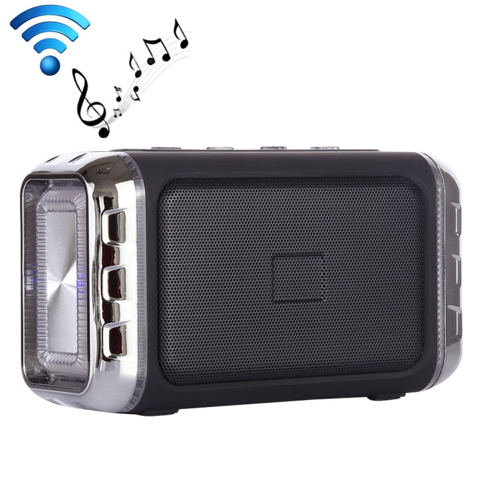 Altavoz inalámbrico portátil LN-22 DC 5V con llamadas manos libres y luz LED colorida doble, compatible con tarjeta USB y TF y auxiliar de 3,5mm