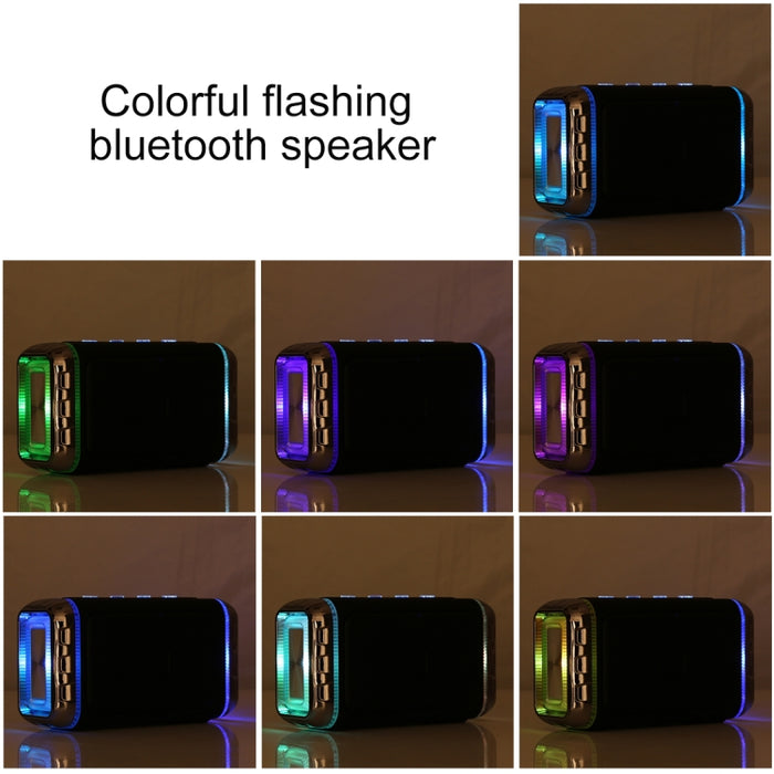 Altavoz inalámbrico portátil LN-22 DC 5V con llamadas manos libres y luz LED colorida doble, compatible con tarjeta USB y TF y auxiliar de 3,5mm