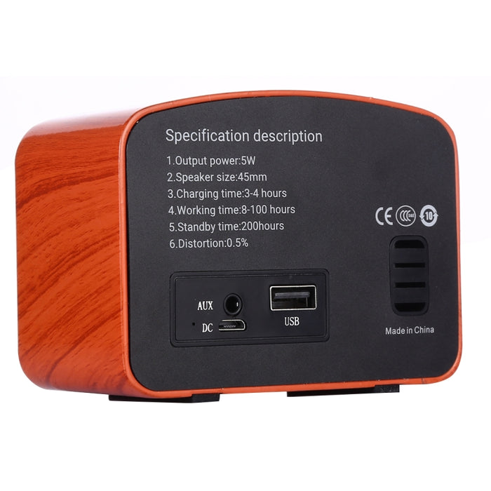 Elvis Angel MA-1500 Altavoz de radio de alta fidelidad Bluetooth retro con luz LED colorida, compatible con USB, FM y auxiliar de 3,5 mm