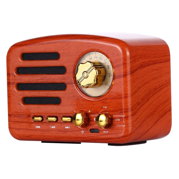 Elvis Angel MA-1500 Altavoz de radio de alta fidelidad Bluetooth retro con luz LED colorida, compatible con USB, FM y auxiliar de 3,5 mm