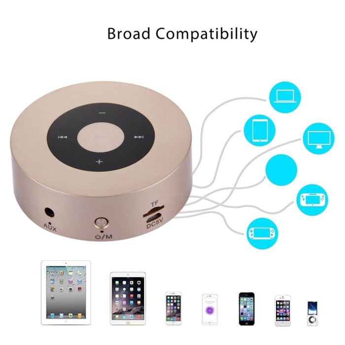 Altavoz Bluetooth estéreo portátil A8 micrófono incorporado, compatible con llamadas manos libres/tarjeta TF/entrada auxiliar