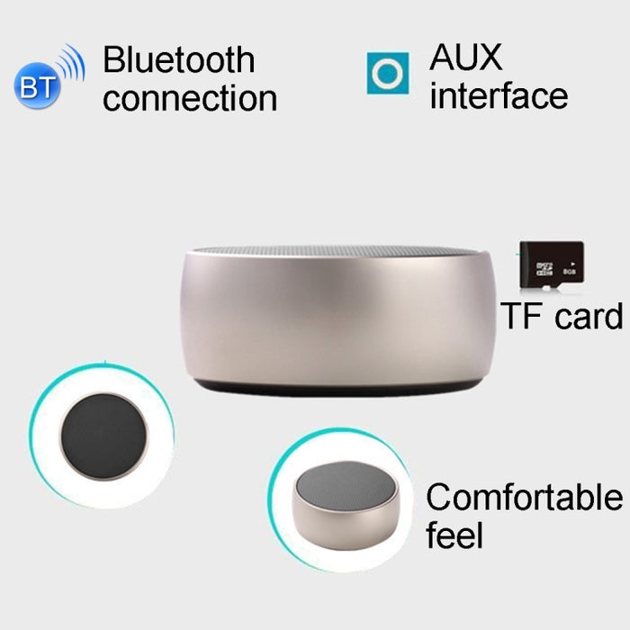 Altavoz Bluetooth portátil BS01, compatible con llamadas manos libres, tarjeta TF y entrada auxiliar