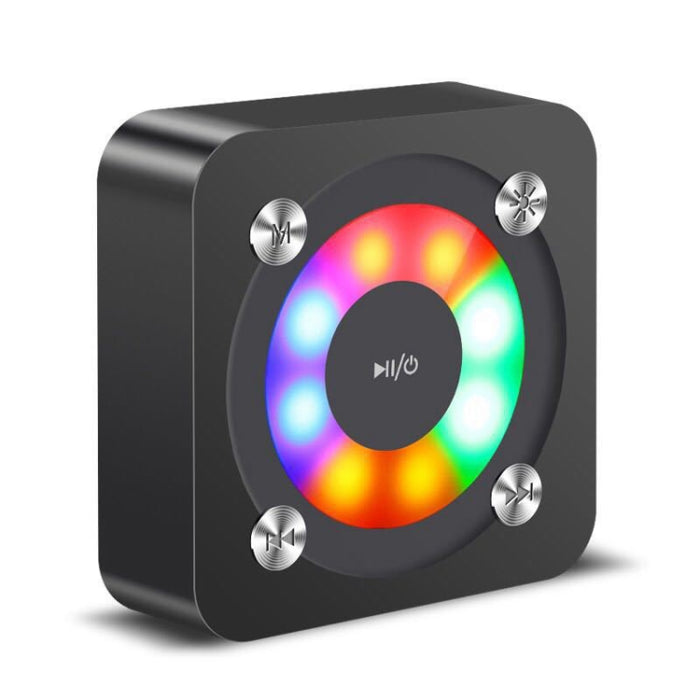 Altavoz estéreo Bluetooth portátil A9 con micrófono y luz incorporados, admite llamadas con manos libres, tarjeta TF y entrada auxiliar, distancia de Bluetooth: 10 m