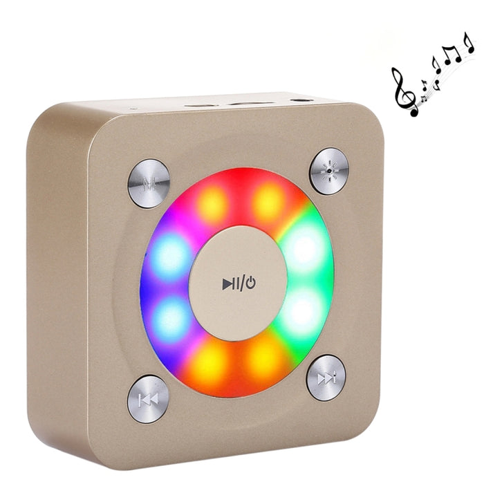 Altavoz estéreo Bluetooth portátil A9 con micrófono y luz incorporados, admite llamadas con manos libres, tarjeta TF y entrada auxiliar, distancia de Bluetooth: 10 m