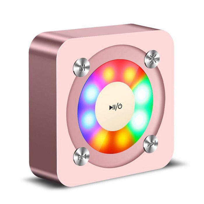 Altavoz estéreo Bluetooth portátil A9 con micrófono y luz incorporados, admite llamadas con manos libres, tarjeta TF y entrada auxiliar, distancia de Bluetooth: 10 m