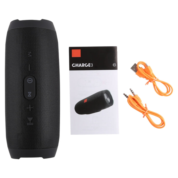 Altavoz estéreo Bluetooth resistente al agua Charge3 Life, micrófono incorporado, compatible con llamadas manos libres, tarjeta TF, entrada auxiliar y banco de energía
