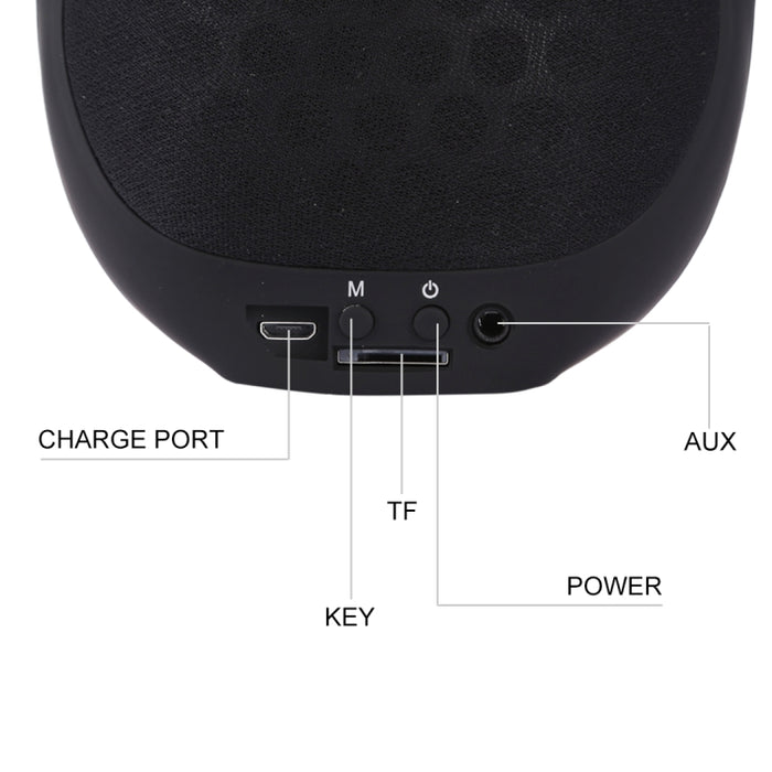 Para teléfonos móviles/tabletas/portátiles, compatible con tarjeta TF y entrada auxiliar, distancia de Bluetooth: 10 m