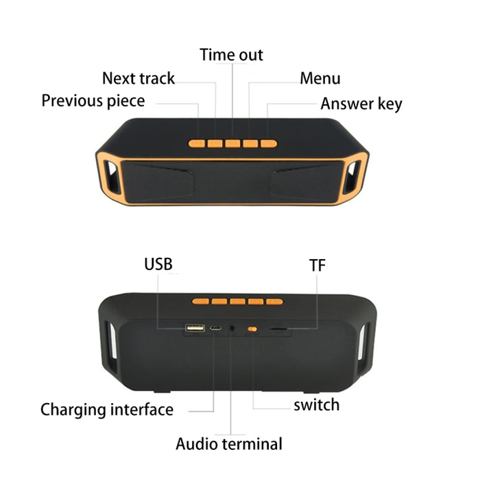 Compatible con llamadas manos libres, tarjeta TF, disco U, audio auxiliar y función FM.