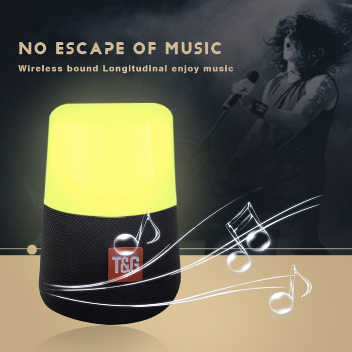 T&G TG168 Altavoz estéreo inalámbrico portátil Bluetooth V5.0 con asa, micrófono incorporado, soporte de luz LED intermitente, tarjeta TF, disco U, entrada auxiliar y FM