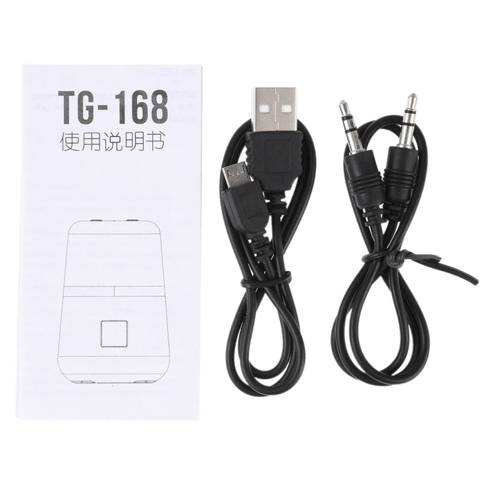 T&G TG168 Altavoz estéreo inalámbrico portátil Bluetooth V5.0 con asa, micrófono incorporado, soporte de luz LED intermitente, tarjeta TF, disco U, entrada auxiliar y FM