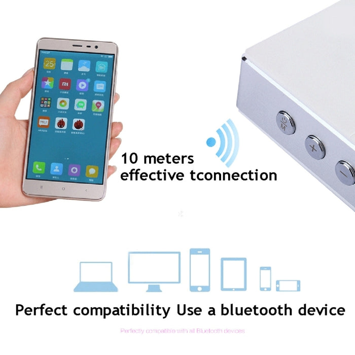 Altavoz Bluetooth multifuncional YM370 con micrófono, compatible con llamadas manos libres y tarjeta TF