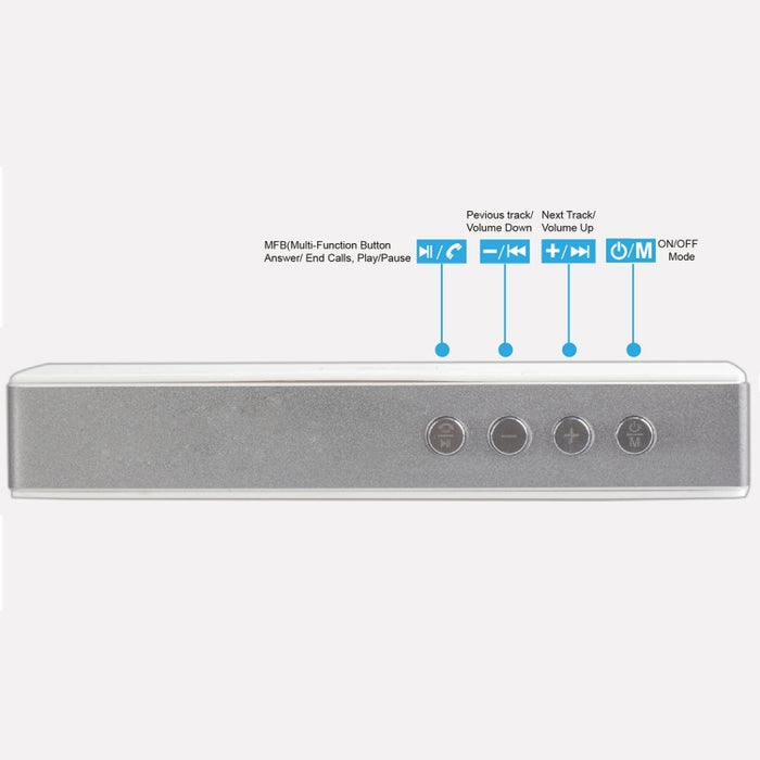 Altavoz Bluetooth multifuncional YM370 con micrófono, compatible con llamadas manos libres y tarjeta TF