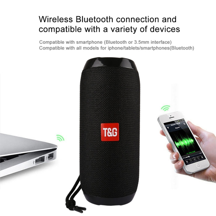 con micrófono incorporado, admite llamadas con manos libres, tarjeta TF, entrada auxiliar y FM, distancia de Bluetooth: 10 m, TG117, TG1127