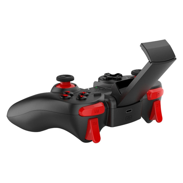 MB-838(X5Plus) Bluetooth 4.0 + 2.4G Gamepad inalámbrico de modo dual con soporte retráctil, compatible con conexión directa Android / IOS y reproducción directa