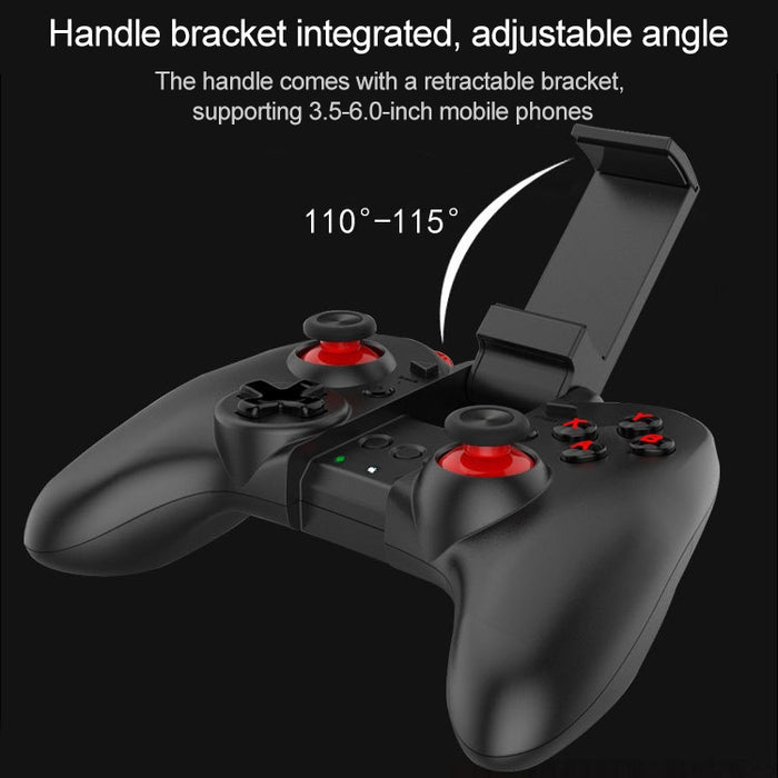 MB-838(X5Plus) Bluetooth 4.0 + 2.4G Gamepad inalámbrico de modo dual con soporte retráctil, compatible con conexión directa Android / IOS y reproducción directa