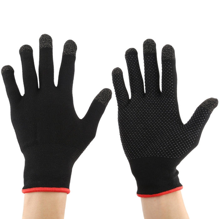 Un par de guantes deportivos electrónicos transpirables con pantalla táctil antideslizantes y resistentes al sudor de nailon + fibra conductora