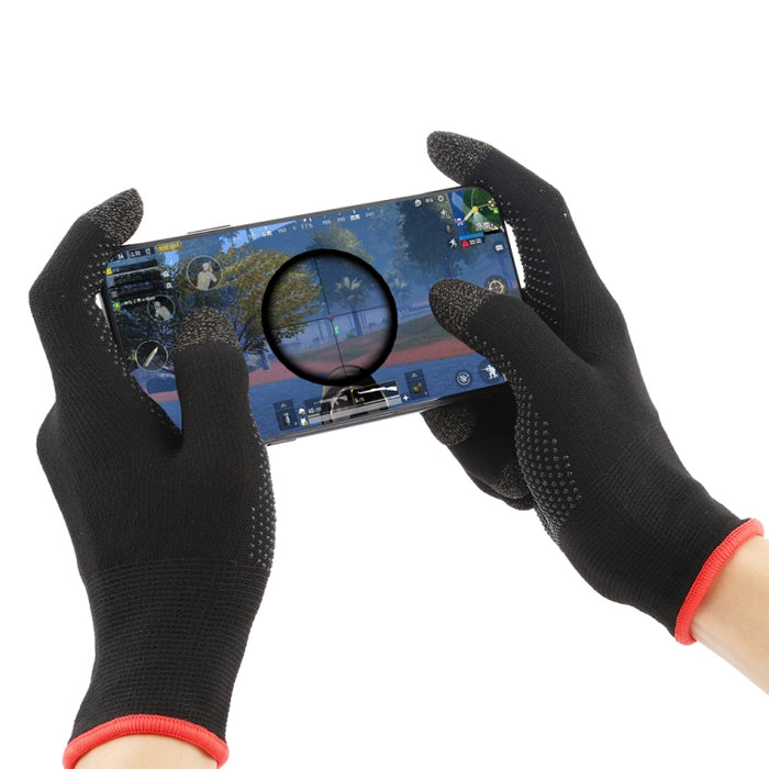 Un par de guantes deportivos electrónicos transpirables con pantalla táctil antideslizantes y resistentes al sudor de nailon + fibra conductora