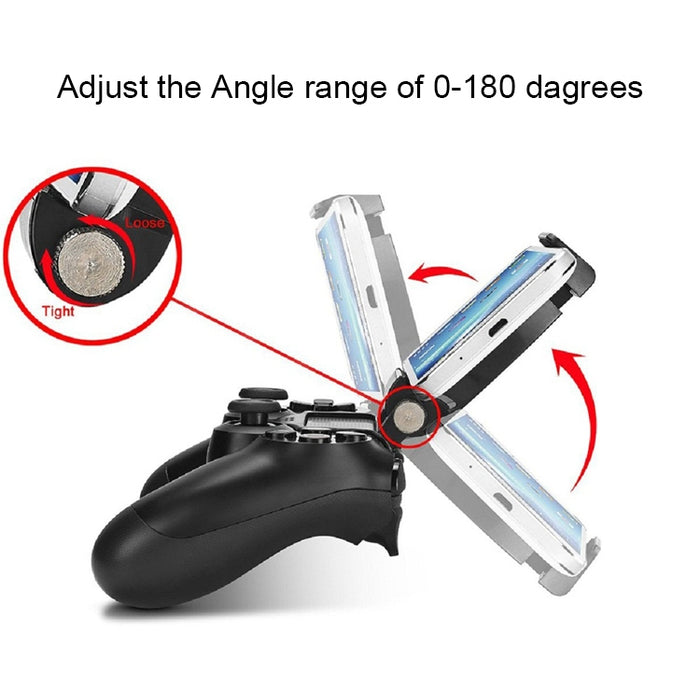 Soporte de mango de consola de juegos tipo clip plegable MB-822 para controlador PS4, longitud máxima de estiramiento: 90 mm