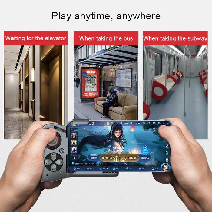 MOCUTE-059 Bluetooth 4.0 Gamepad Bluetooth para zurdos de modo dual para teléfonos de 6,5 a 7,2 pulgadas, compatible con conexión directa y reproducción directa de Android / IOS