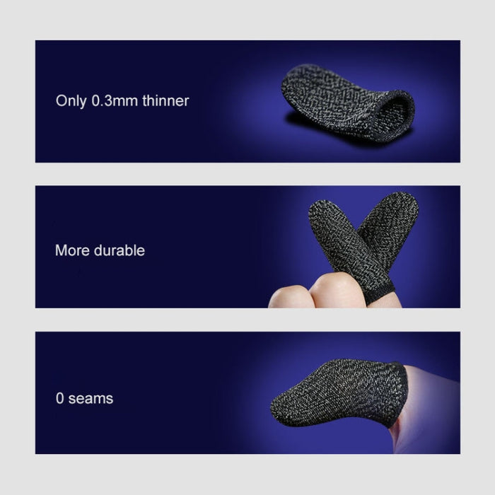 10 Uds Nylon + fibra conductora antideslizante a prueba de sudor juego para teléfono móvil pantalla táctil cubierta de dedo para pulgar/dedo índice