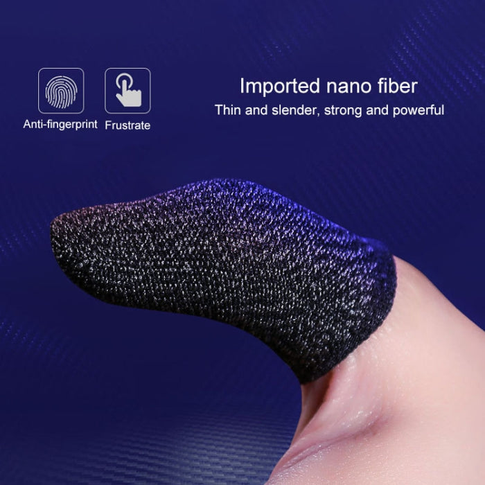 10 Uds Nylon + fibra conductora antideslizante a prueba de sudor juego para teléfono móvil pantalla táctil cubierta de dedo para pulgar/dedo índice