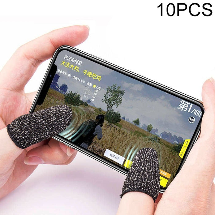 10 Uds Nylon + fibra conductora antideslizante a prueba de sudor juego para teléfono móvil pantalla táctil cubierta de dedo para pulgar/dedo índice