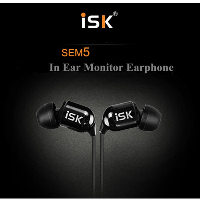 ISK SEM5 3,5 mm estéreo de alta fidelidad en el auricular del monitor del oído para los auriculares de la canción de la red de la computadora del teléfono