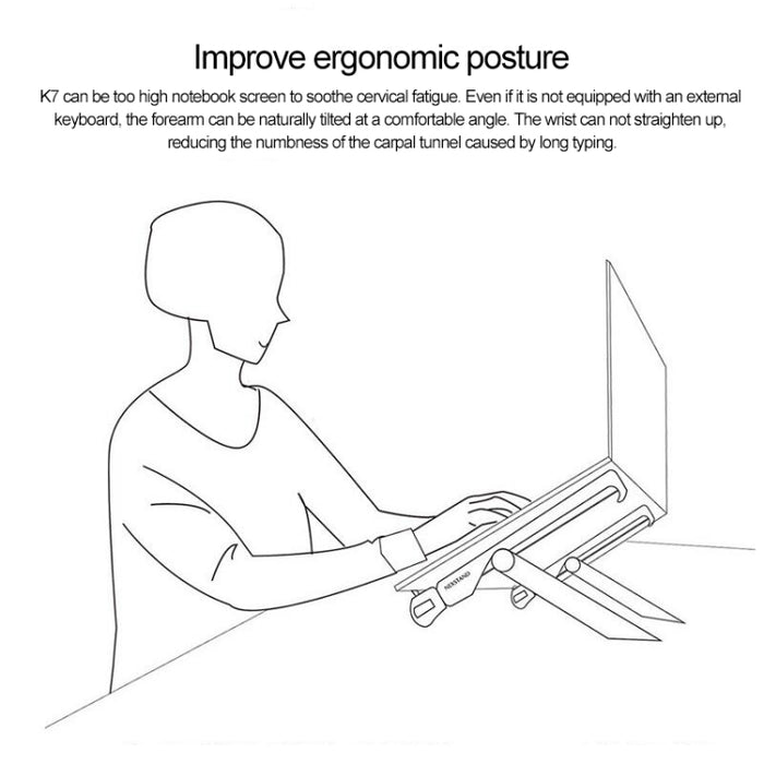 NEXSTAND Soporte extensor de altura para computadora portátil Soporte plegable para disipación de calor para computadora portátil, Tamaño: 27x3,9x3,6 cm