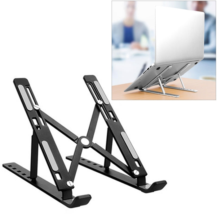 Soporte extensor de altura para computadora portátil de aleación de aluminio Soporte plegable para disipación de calor para computadora portátil, tamaño: 24x16,5x5,5 cm