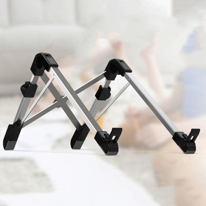 Soporte extensor de altura para computadora portátil de aleación de aluminio Soporte plegable para disipación de calor para computadora portátil, tamaño: 24,5x3,3x2,8 cm