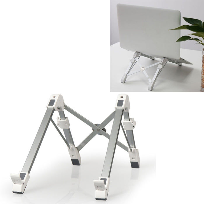 Soporte extensor de altura para computadora portátil de aleación de aluminio Soporte plegable para disipación de calor para computadora portátil, tamaño: 24,5x3,3x2,8 cm